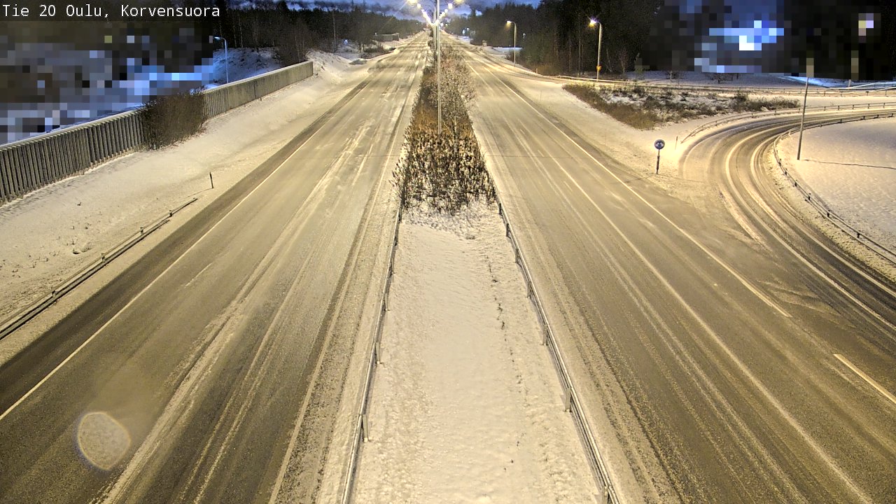 Weather Camera Image Väg 20 Uleåborg Korvensuora, Oulu, Pohjois-Pohjanmaa