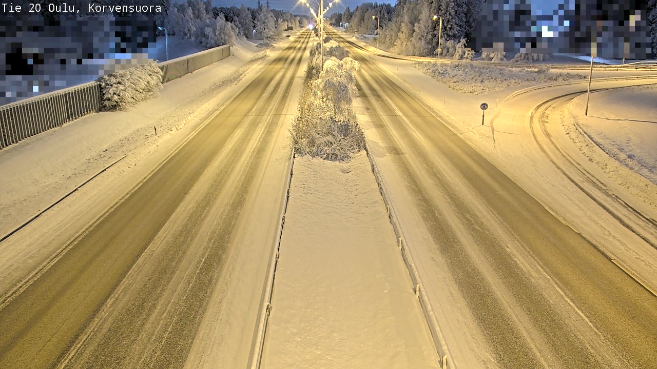 Weather Camera Image Väg 20 Uleåborg Korvensuora, Oulu, Pohjois-Pohjanmaa
