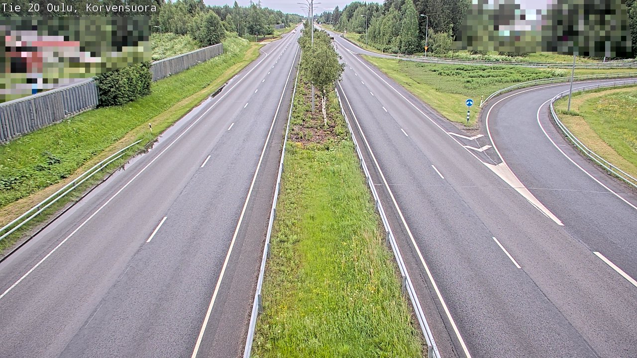 Weather Camera Image Road 20 Oulu Korvensuora, Oulu, Pohjois-Pohjanmaa