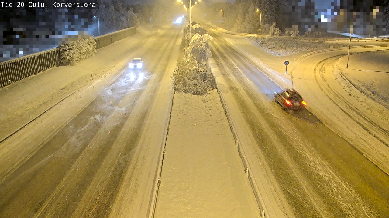 Weather Camera Image Väg 20 Uleåborg Korvensuora, Oulu, Pohjois-Pohjanmaa
