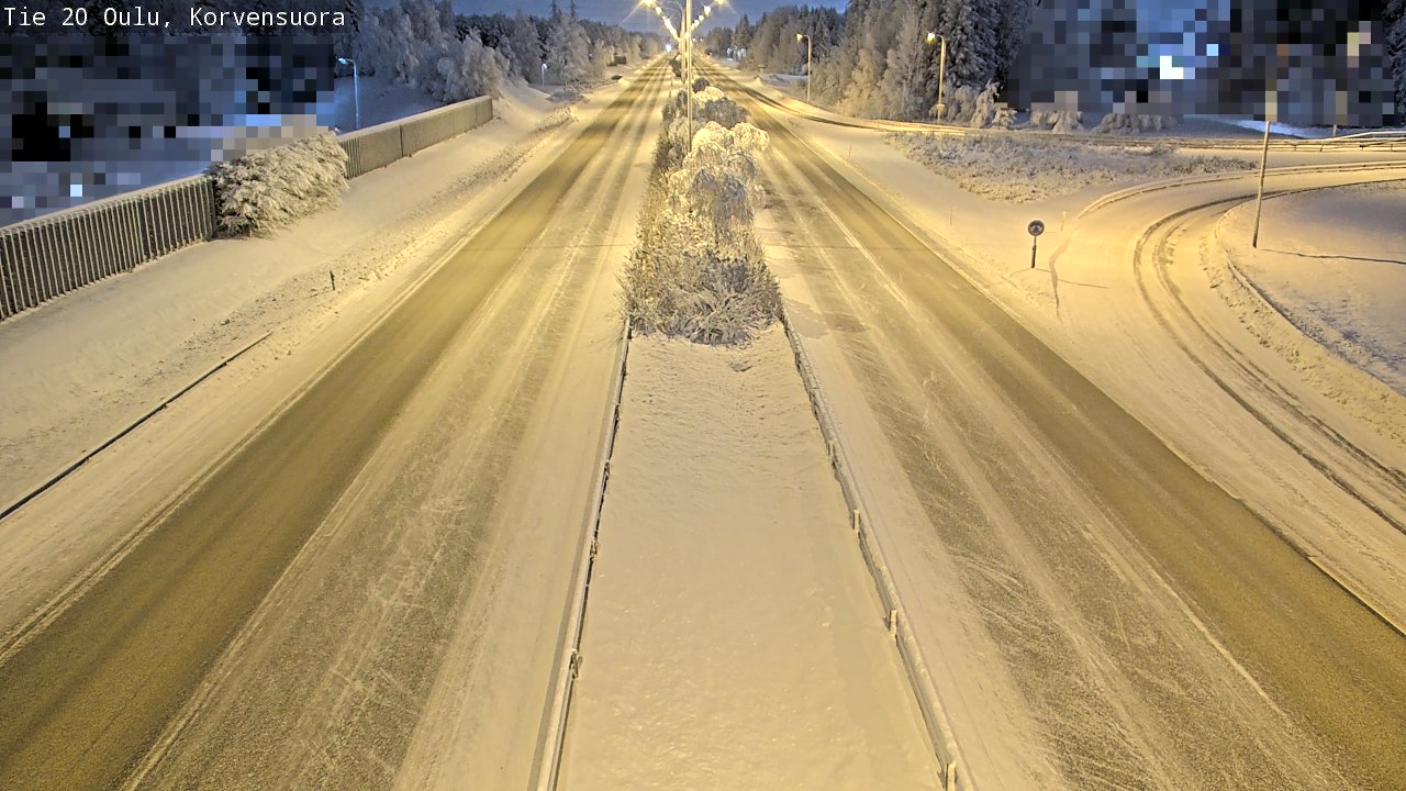 Weather Camera Image Road 20 Oulu Korvensuora, Oulu, Pohjois-Pohjanmaa