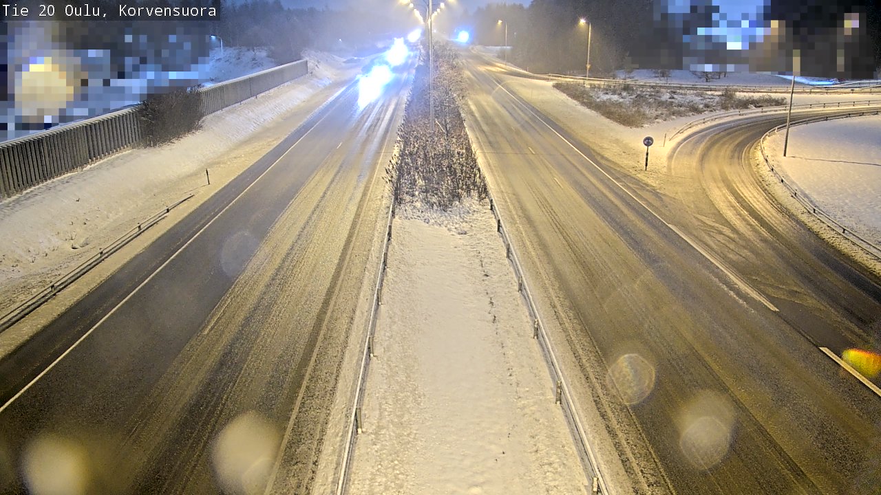 Weather Camera Image Väg 20 Uleåborg Korvensuora, Oulu, Pohjois-Pohjanmaa