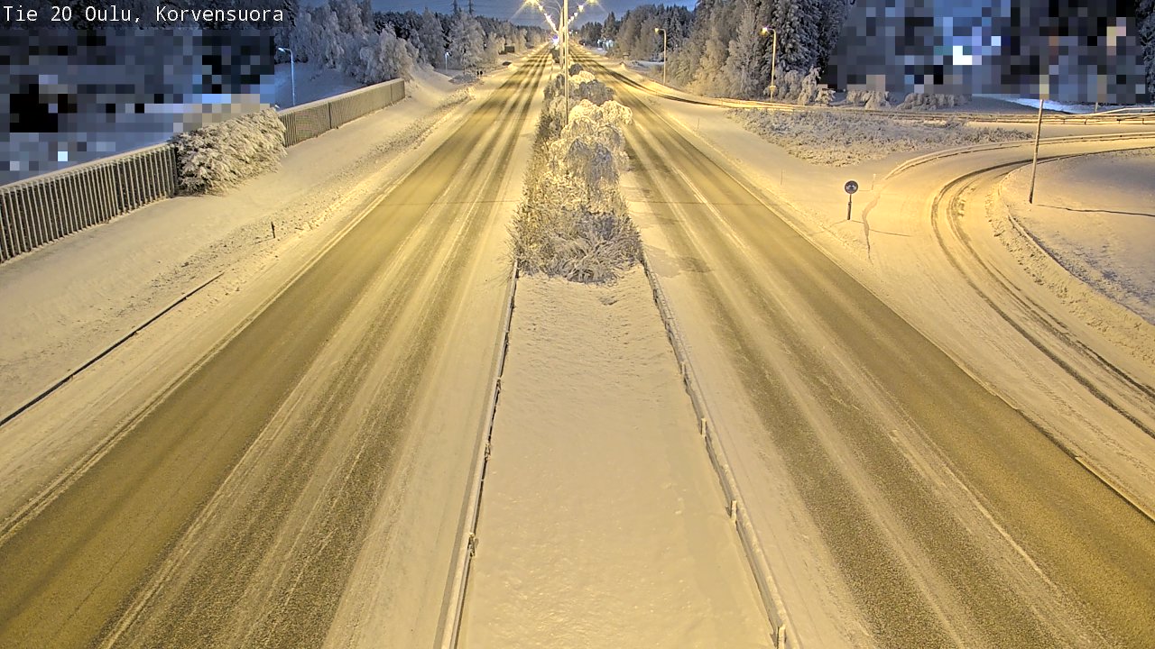 Weather Camera Image Väg 20 Uleåborg Korvensuora, Oulu, Pohjois-Pohjanmaa
