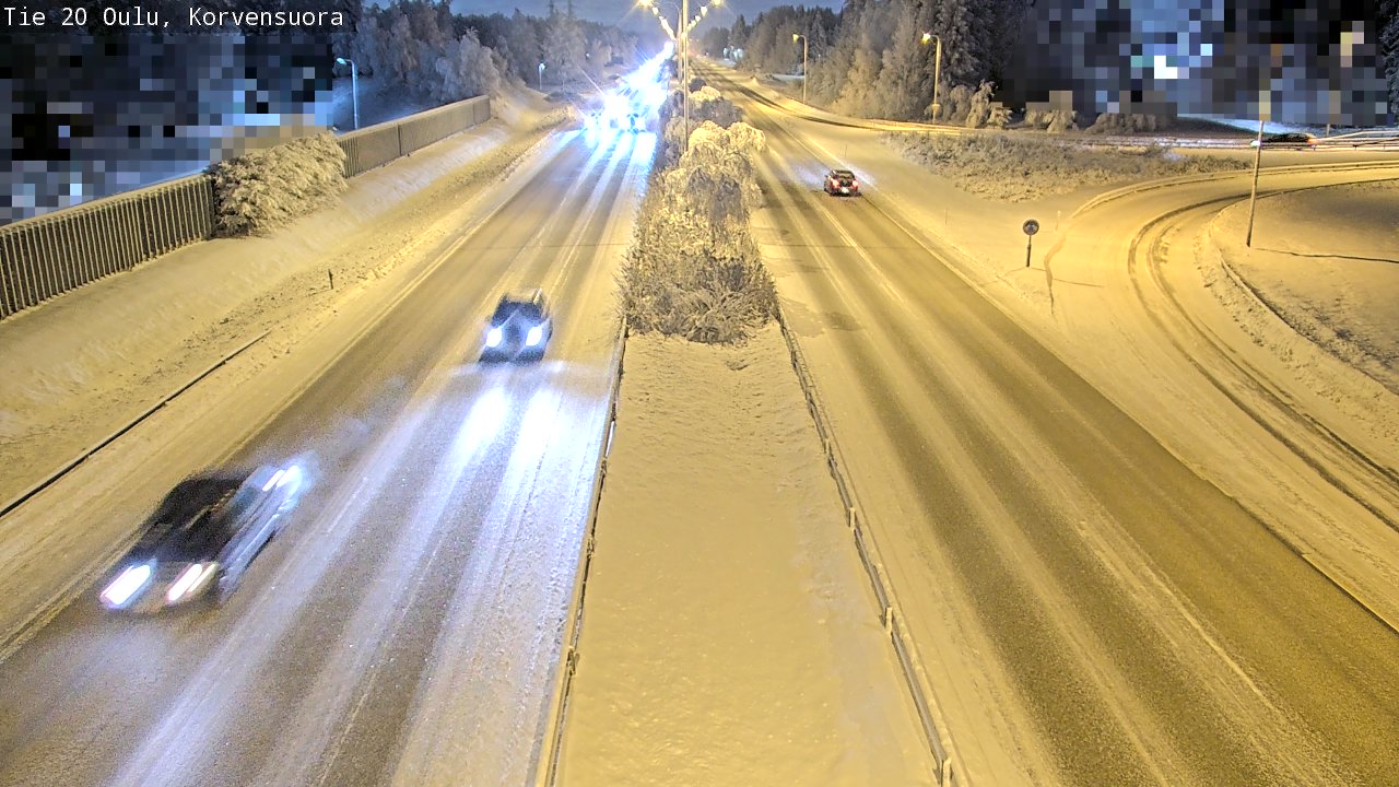 Weather Camera Image Väg 20 Uleåborg Korvensuora, Oulu, Pohjois-Pohjanmaa