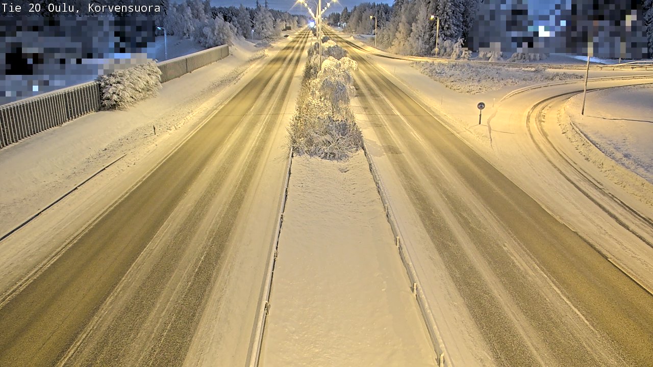 Weather Camera Image Road 20 Oulu Korvensuora, Oulu, Pohjois-Pohjanmaa