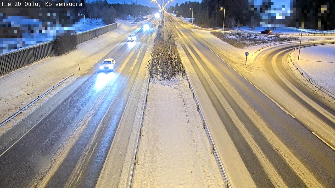 Weather Camera Image Road 20 Oulu Korvensuora, Oulu, Pohjois-Pohjanmaa