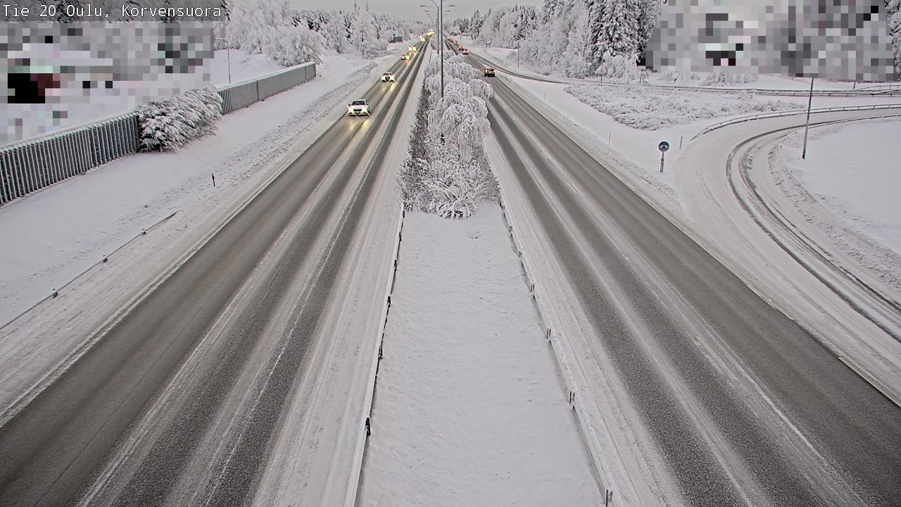 Weather Camera Image Väg 20 Uleåborg Korvensuora, Oulu, Pohjois-Pohjanmaa