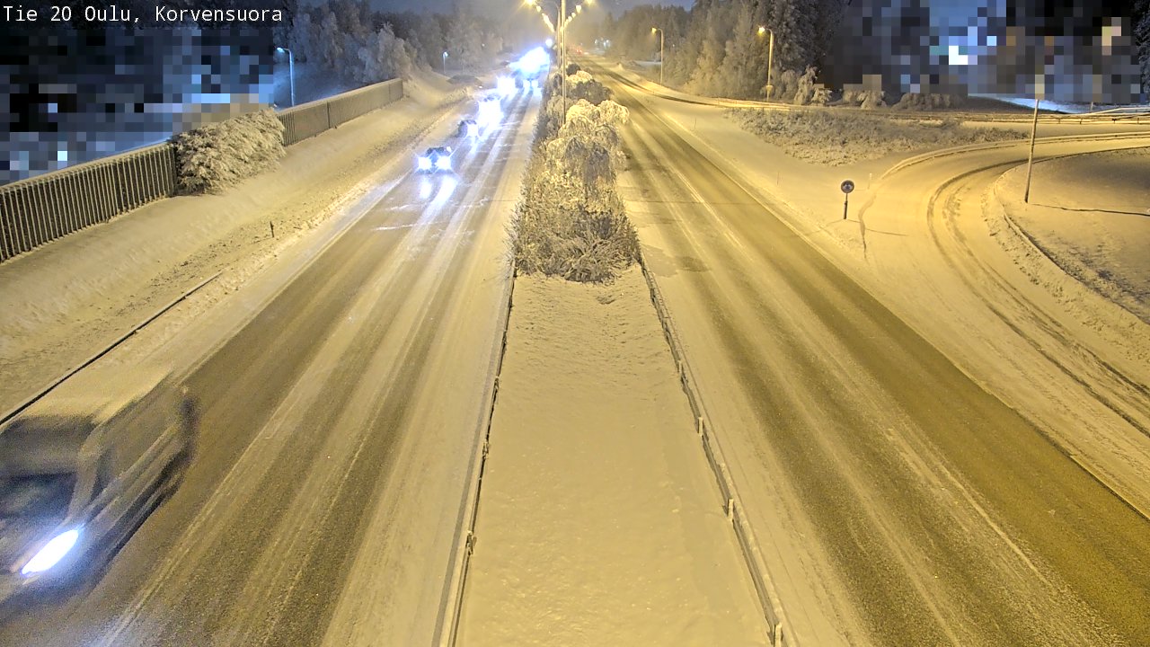 Weather Camera Image Väg 20 Uleåborg Korvensuora, Oulu, Pohjois-Pohjanmaa