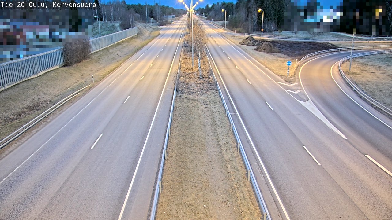 Weather Camera Image Road 20 Oulu Korvensuora, Oulu, Pohjois-Pohjanmaa