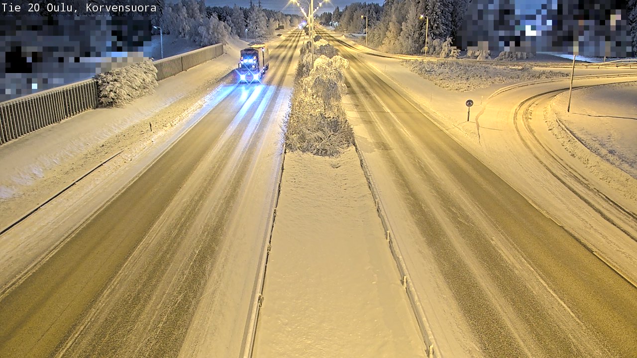 Weather Camera Image Väg 20 Uleåborg Korvensuora, Oulu, Pohjois-Pohjanmaa