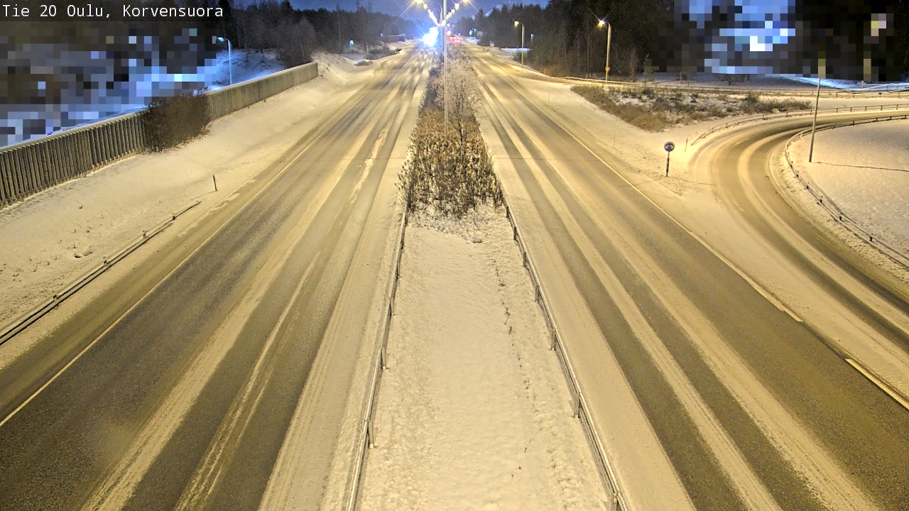 Weather Camera Image Road 20 Oulu Korvensuora, Oulu, Pohjois-Pohjanmaa