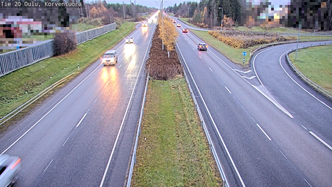 Weather Camera Image Väg 20 Uleåborg Korvensuora, Oulu, Pohjois-Pohjanmaa