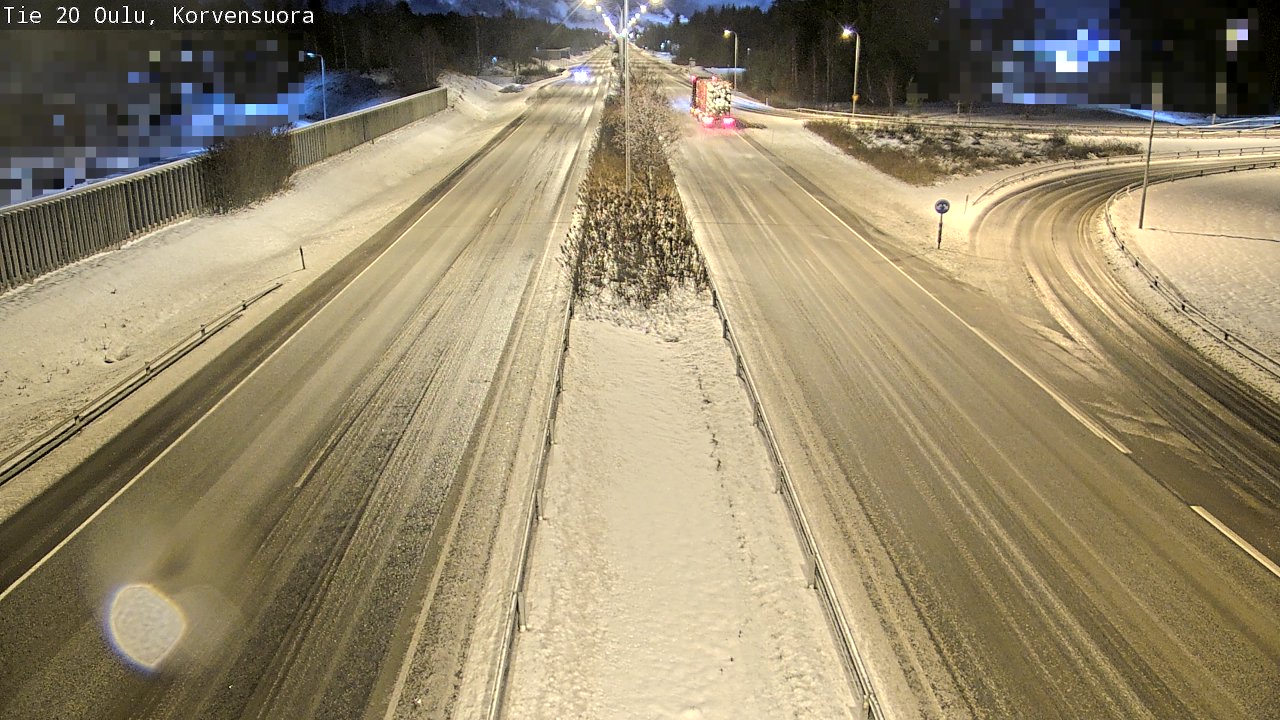 Weather Camera Image Väg 20 Uleåborg Korvensuora, Oulu, Pohjois-Pohjanmaa