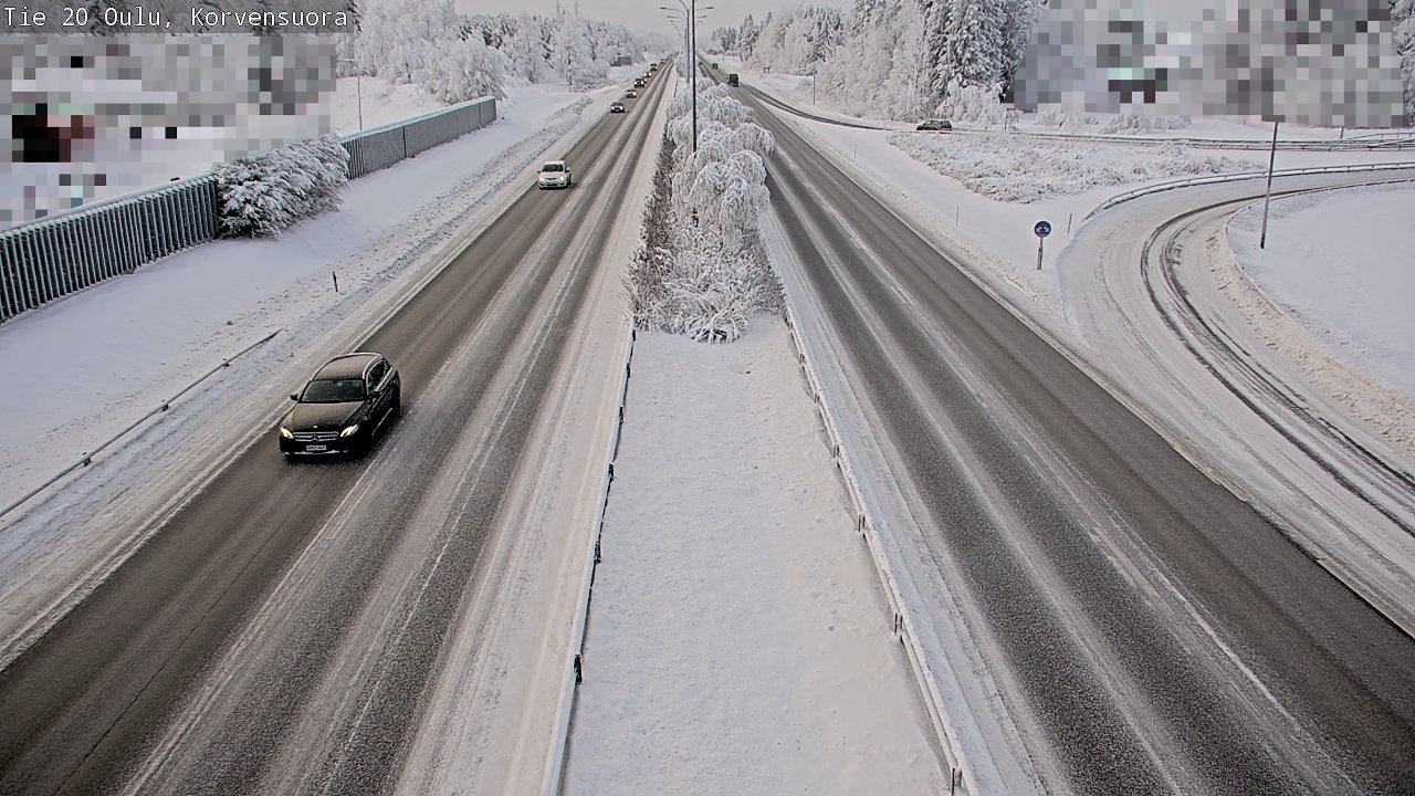 Weather Camera Image Väg 20 Uleåborg Korvensuora, Oulu, Pohjois-Pohjanmaa
