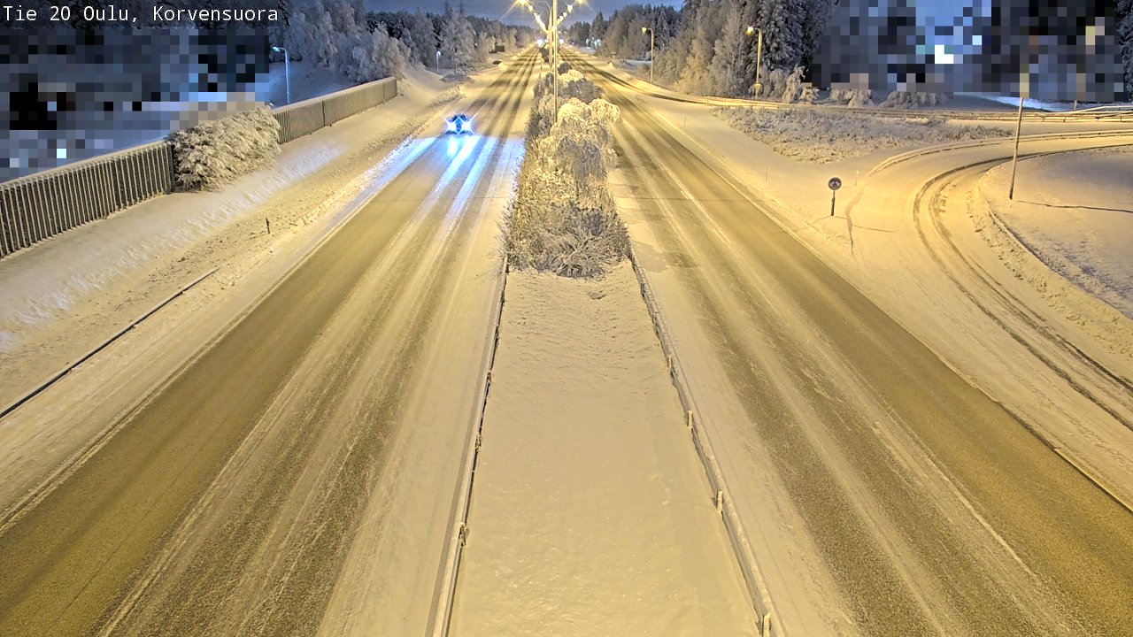 Weather Camera Image Väg 20 Uleåborg Korvensuora, Oulu, Pohjois-Pohjanmaa