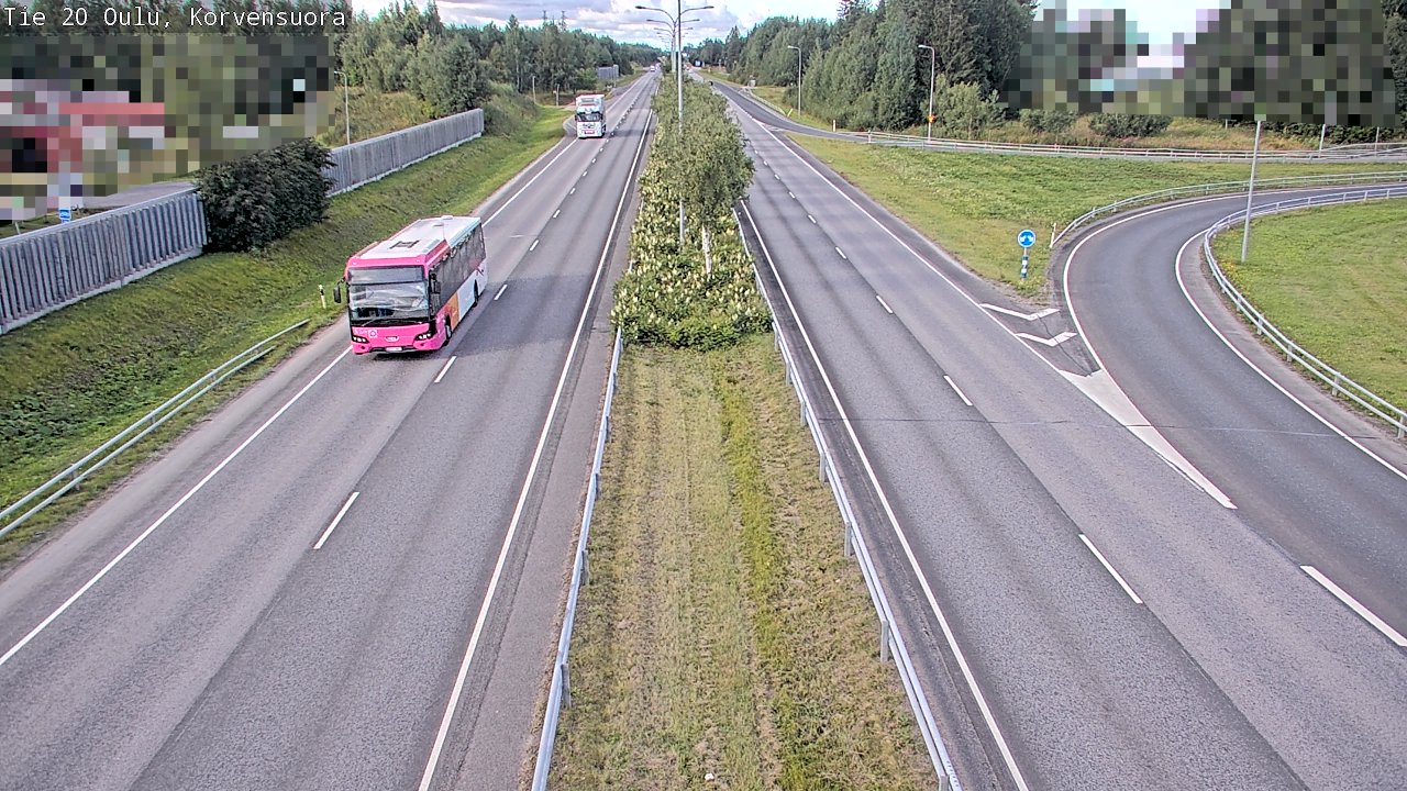 Weather Camera Image Väg 20 Uleåborg Korvensuora, Oulu, Pohjois-Pohjanmaa