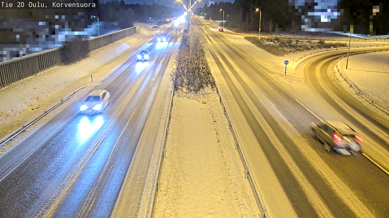 Weather Camera Image Road 20 Oulu Korvensuora, Oulu, Pohjois-Pohjanmaa