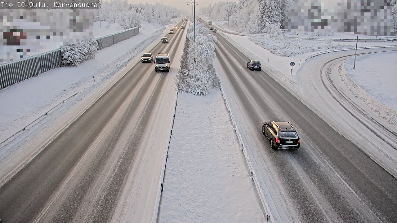 Weather Camera Image Väg 20 Uleåborg Korvensuora, Oulu, Pohjois-Pohjanmaa