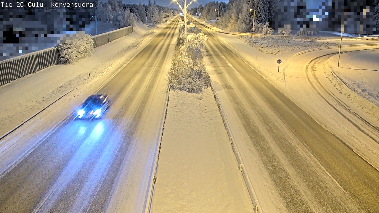 Weather Camera Image Road 20 Oulu Korvensuora, Oulu, Pohjois-Pohjanmaa