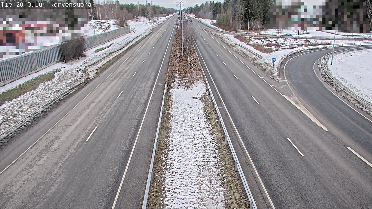 Weather Camera Image Road 20 Oulu Korvensuora, Oulu, Pohjois-Pohjanmaa