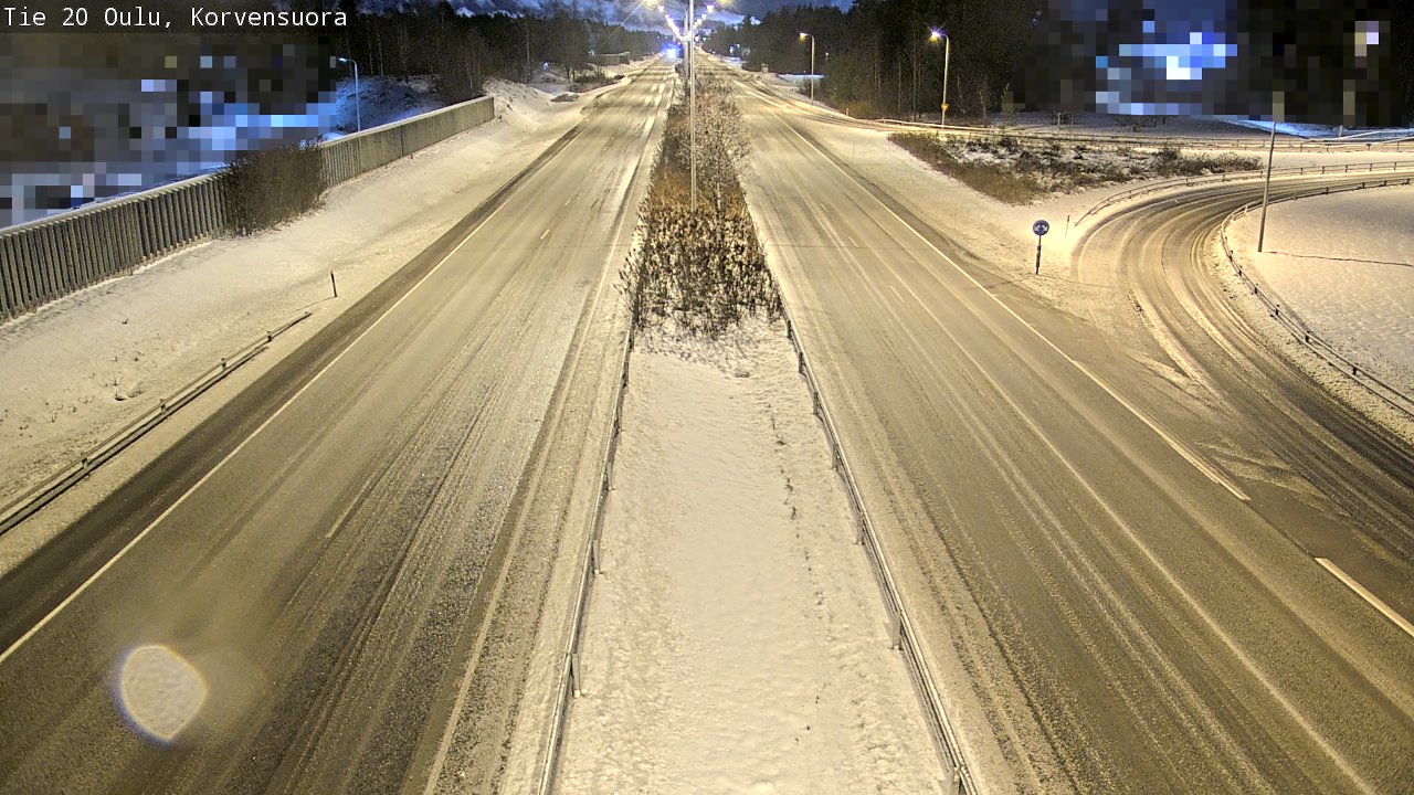 Weather Camera Image Väg 20 Uleåborg Korvensuora, Oulu, Pohjois-Pohjanmaa