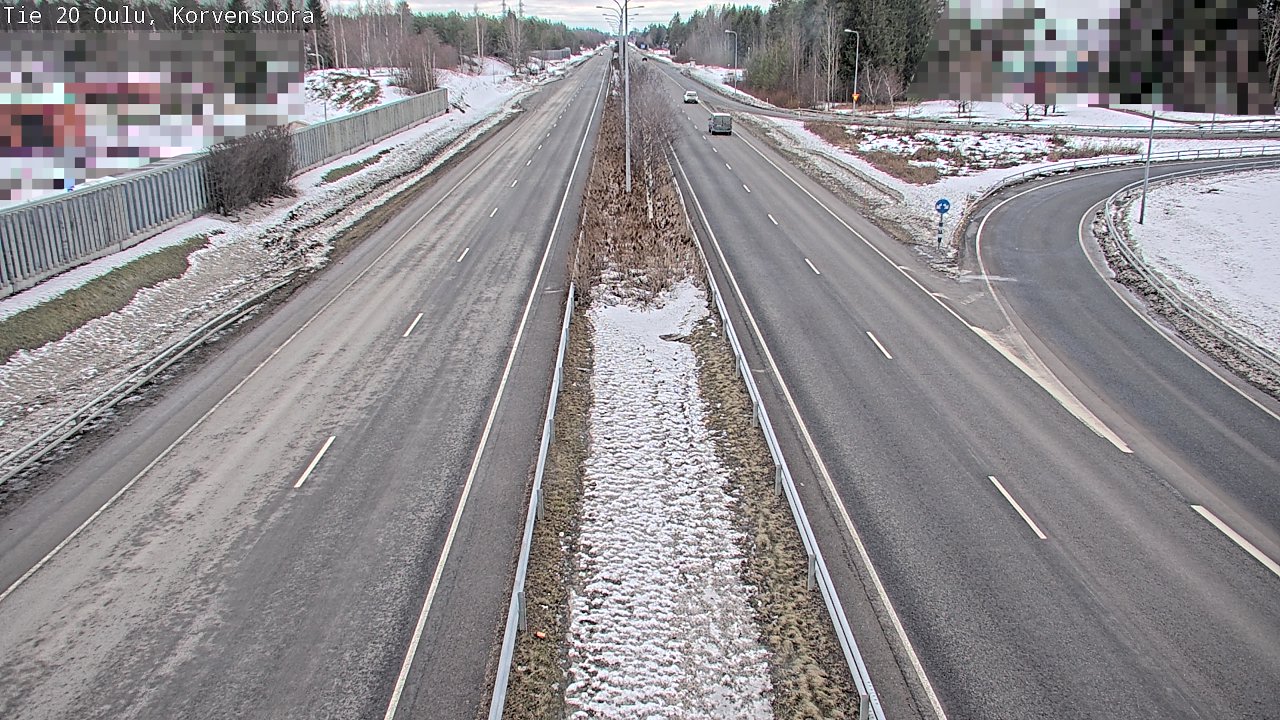 Weather Camera Image Road 20 Oulu Korvensuora, Oulu, Pohjois-Pohjanmaa