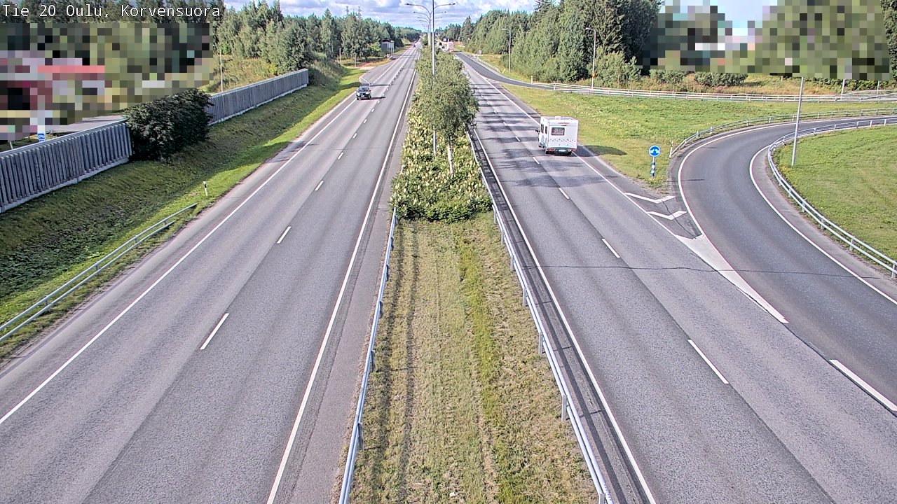 Weather Camera Image Väg 20 Uleåborg Korvensuora, Oulu, Pohjois-Pohjanmaa