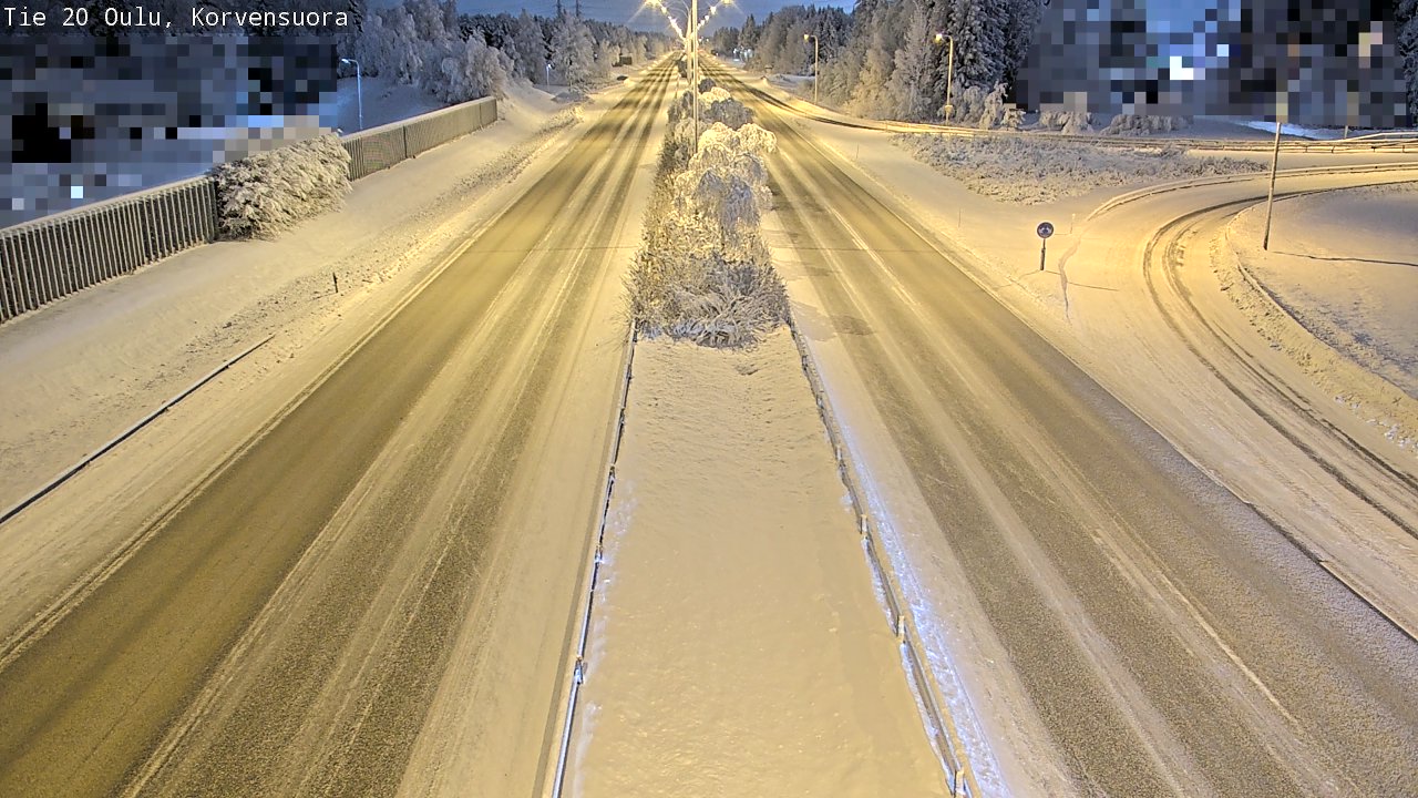 Weather Camera Image Road 20 Oulu Korvensuora, Oulu, Pohjois-Pohjanmaa