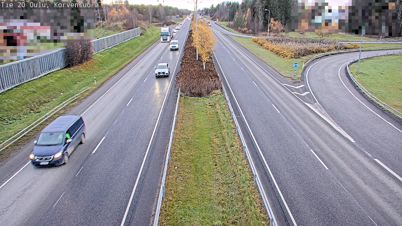 Kelikamerat Kuva Tie 20 Oulu Korvensuora, Oulu, Pohjois-Pohjanmaa