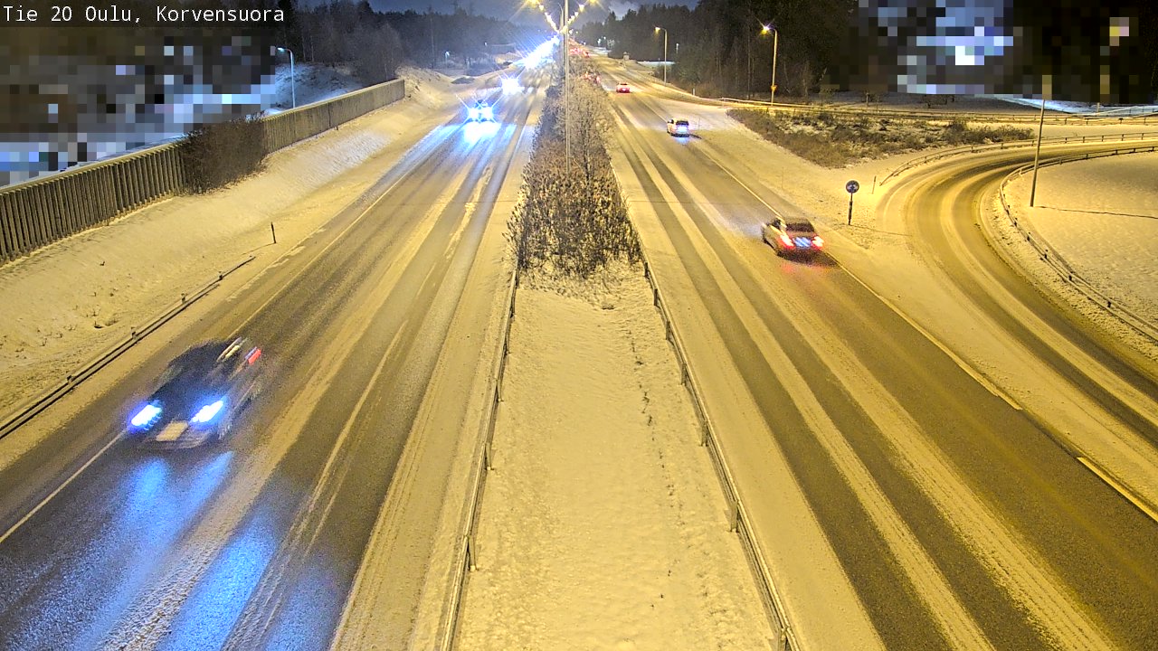 Weather Camera Image Road 20 Oulu Korvensuora, Oulu, Pohjois-Pohjanmaa