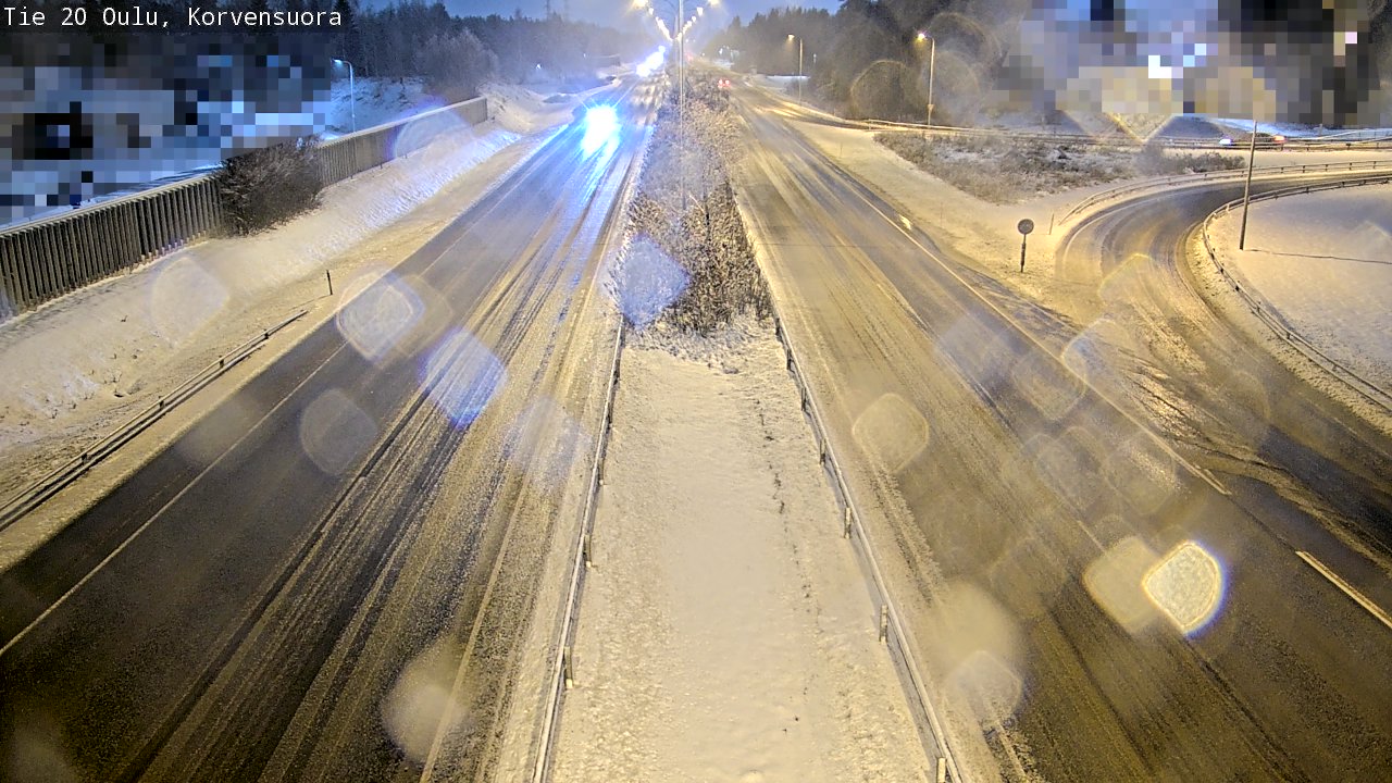 Weather Camera Image Väg 20 Uleåborg Korvensuora, Oulu, Pohjois-Pohjanmaa