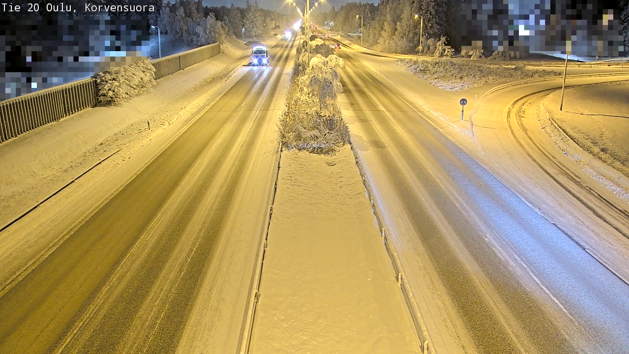 Weather Camera Image Väg 20 Uleåborg Korvensuora, Oulu, Pohjois-Pohjanmaa