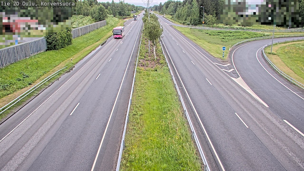Weather Camera Image Väg 20 Uleåborg Korvensuora, Oulu, Pohjois-Pohjanmaa