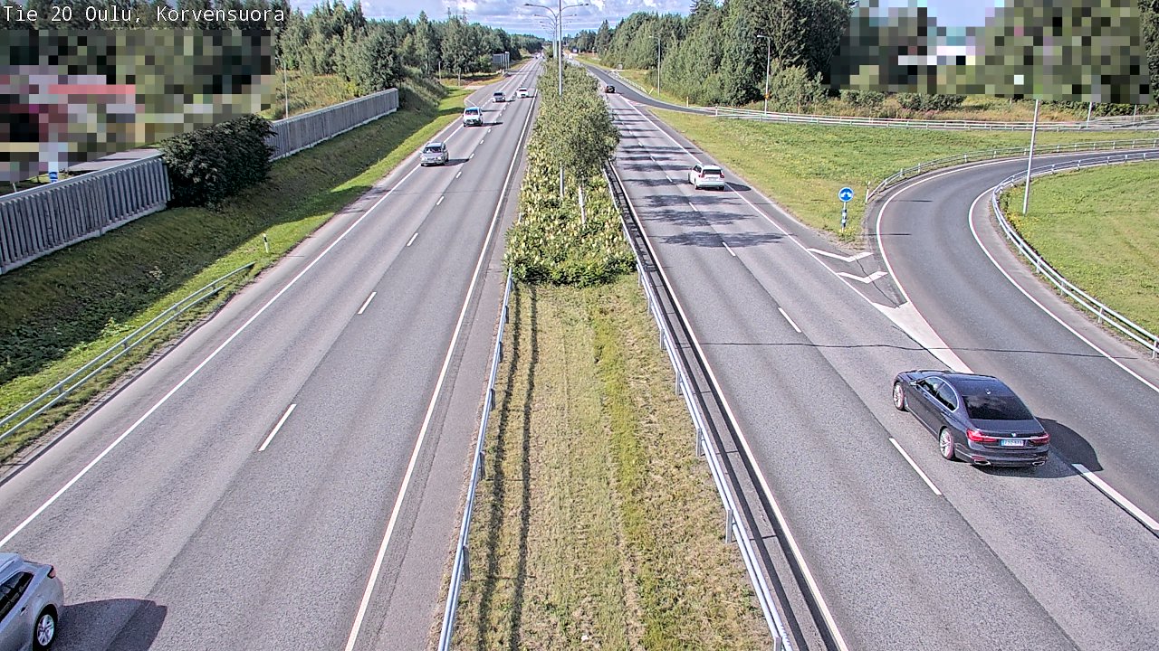 Weather Camera Image Väg 20 Uleåborg Korvensuora, Oulu, Pohjois-Pohjanmaa