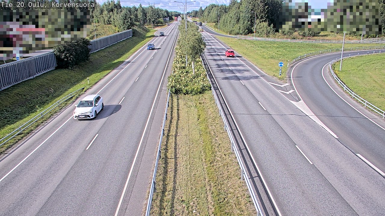 Weather Camera Image Väg 20 Uleåborg Korvensuora, Oulu, Pohjois-Pohjanmaa