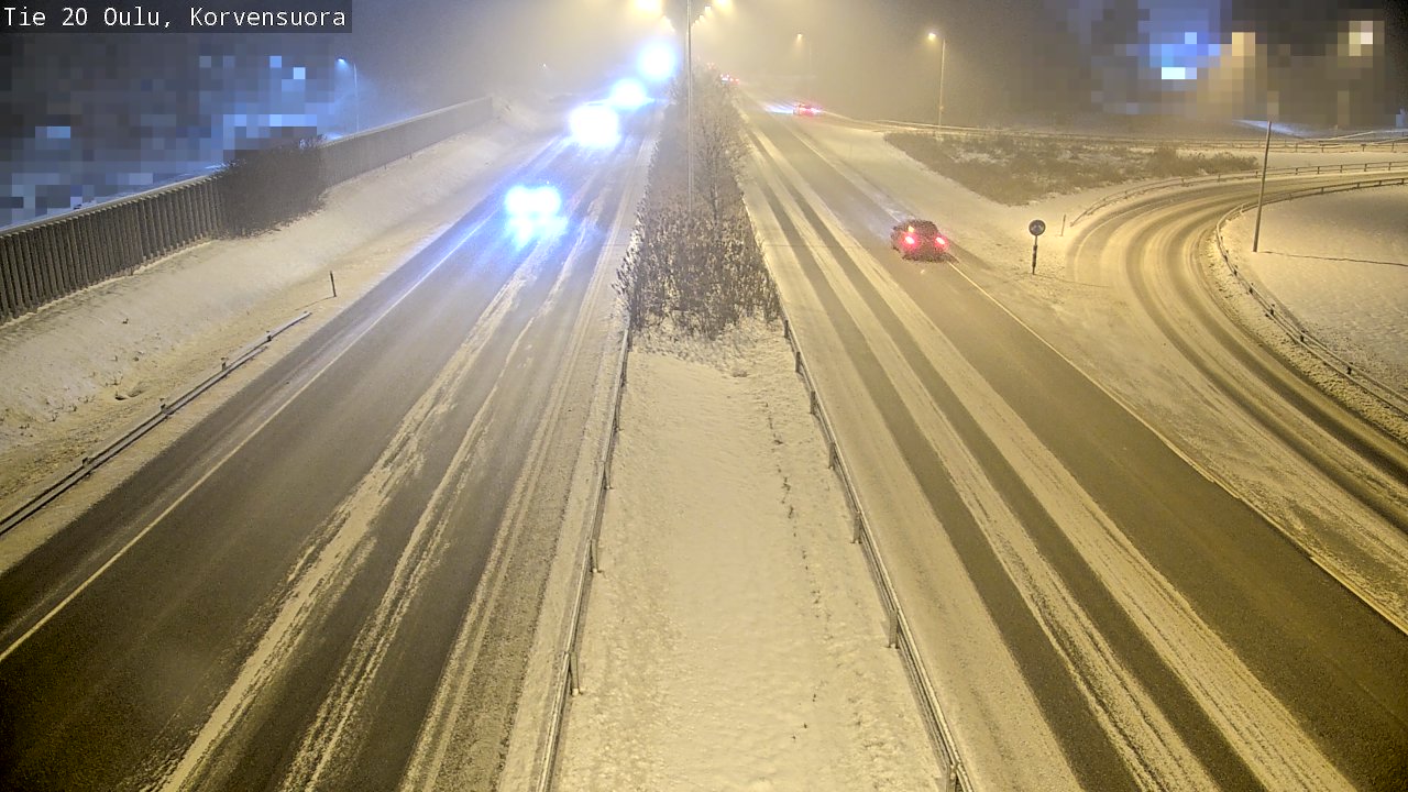 Weather Camera Image Väg 20 Uleåborg Korvensuora, Oulu, Pohjois-Pohjanmaa