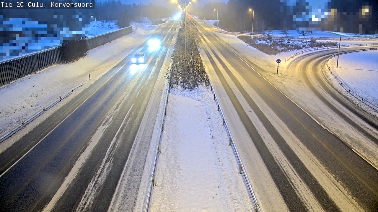 Weather Camera Image Väg 20 Uleåborg Korvensuora, Oulu, Pohjois-Pohjanmaa