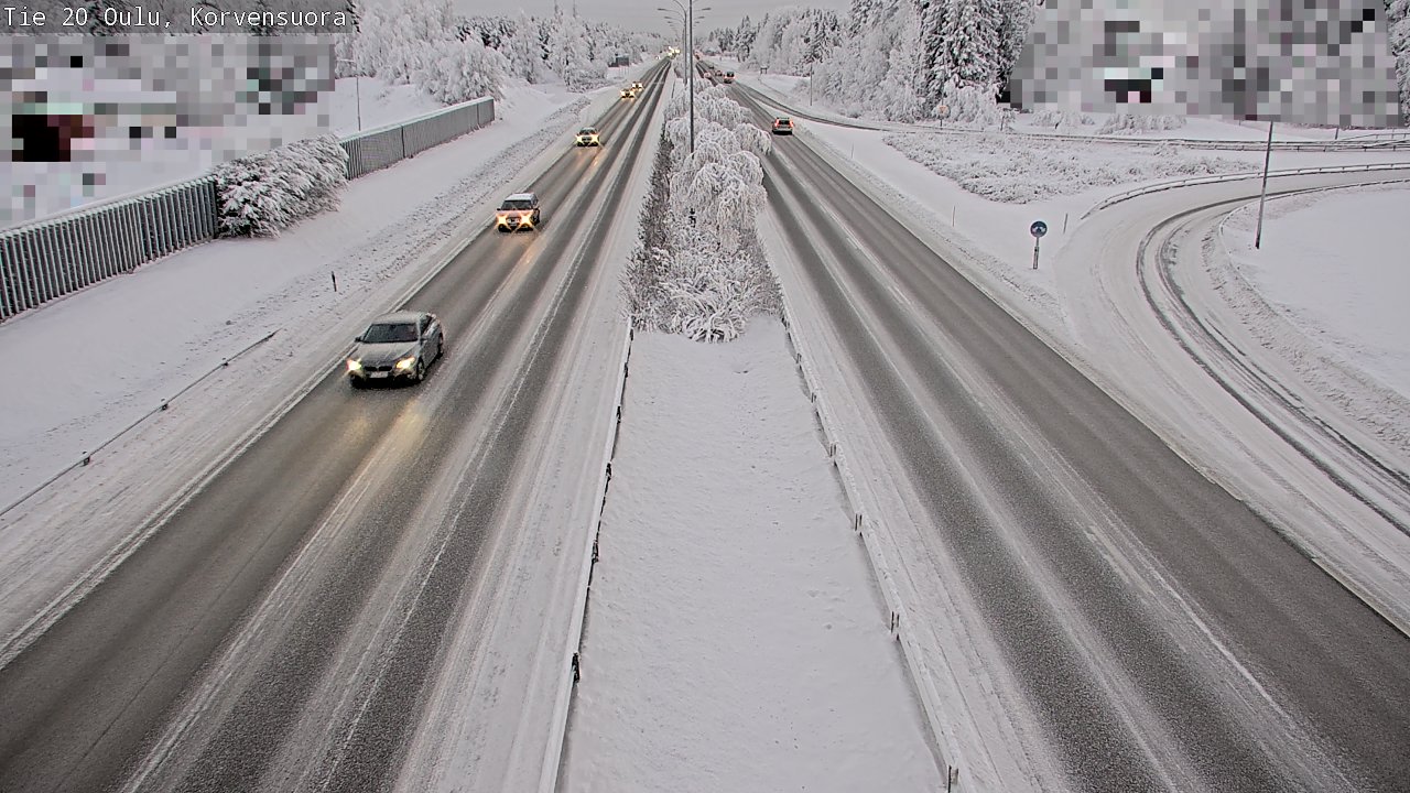 Weather Camera Image Väg 20 Uleåborg Korvensuora, Oulu, Pohjois-Pohjanmaa