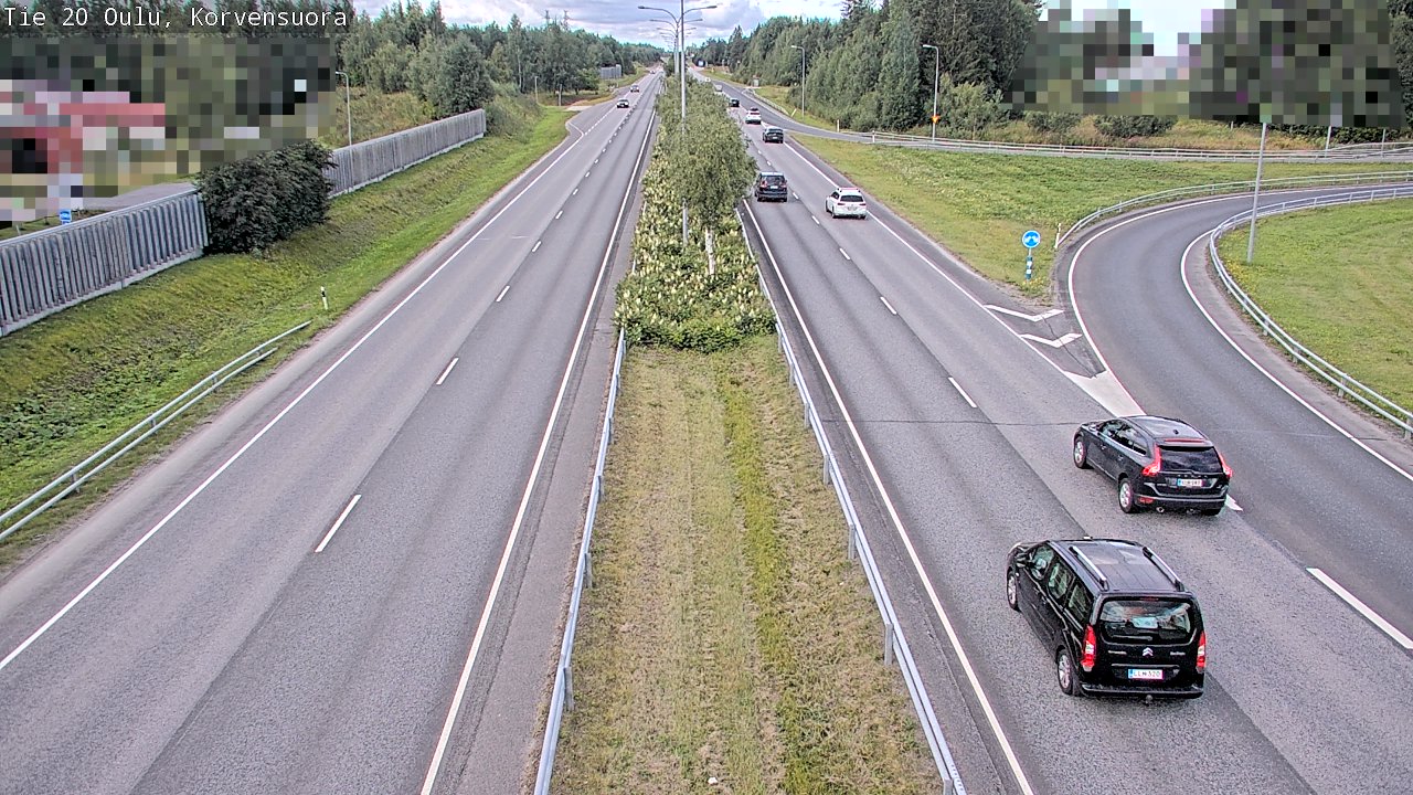 Weather Camera Image Väg 20 Uleåborg Korvensuora, Oulu, Pohjois-Pohjanmaa