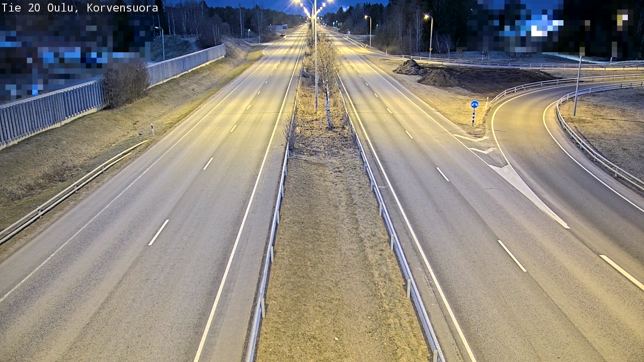 Weather Camera Image Road 20 Oulu Korvensuora, Oulu, Pohjois-Pohjanmaa