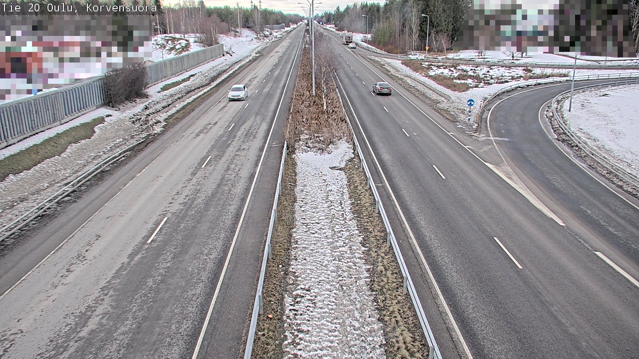 Weather Camera Image Road 20 Oulu Korvensuora, Oulu, Pohjois-Pohjanmaa