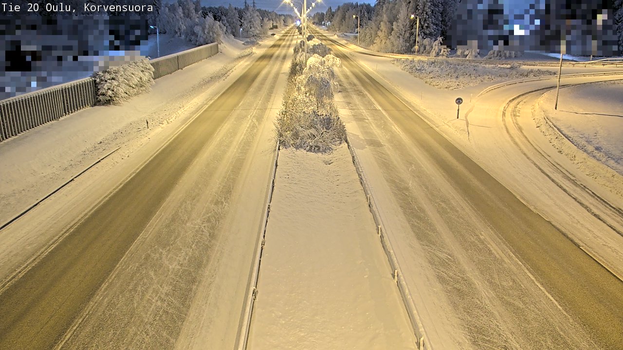 Weather Camera Image Road 20 Oulu Korvensuora, Oulu, Pohjois-Pohjanmaa