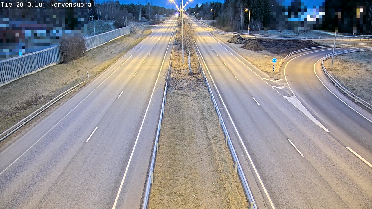Weather Camera Image Road 20 Oulu Korvensuora, Oulu, Pohjois-Pohjanmaa