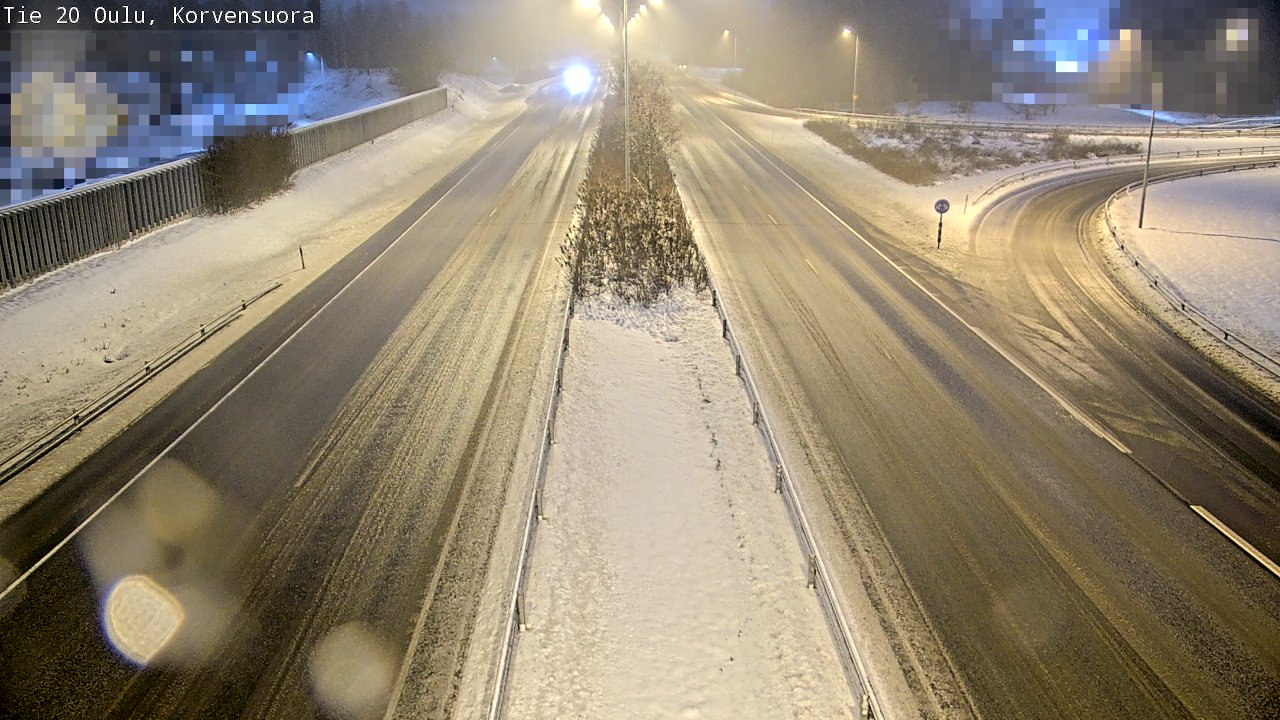 Weather Camera Image Väg 20 Uleåborg Korvensuora, Oulu, Pohjois-Pohjanmaa