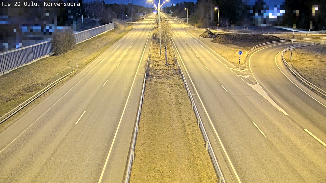 Weather Camera Image Road 20 Oulu Korvensuora, Oulu, Pohjois-Pohjanmaa