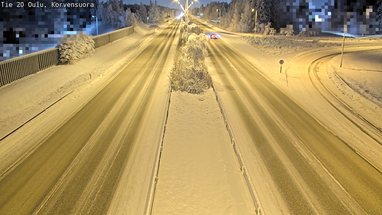 Weather Camera Image Väg 20 Uleåborg Korvensuora, Oulu, Pohjois-Pohjanmaa