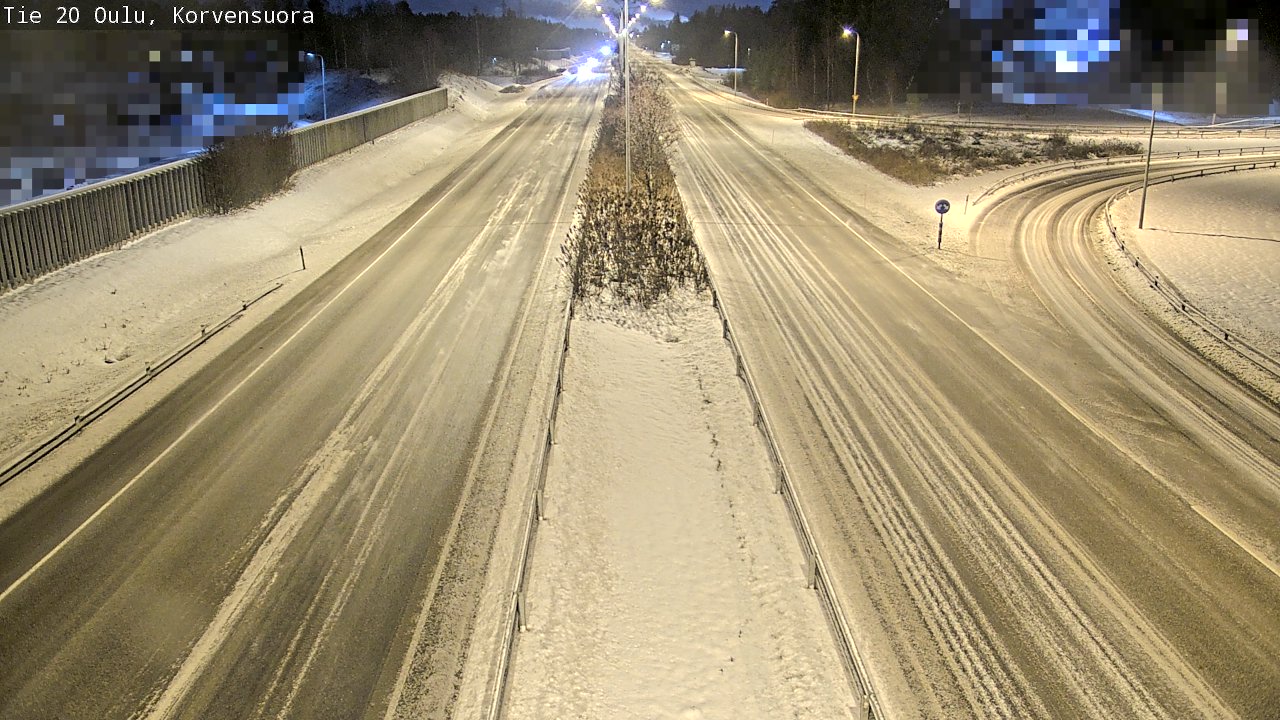 Weather Camera Image Väg 20 Uleåborg Korvensuora, Oulu, Pohjois-Pohjanmaa