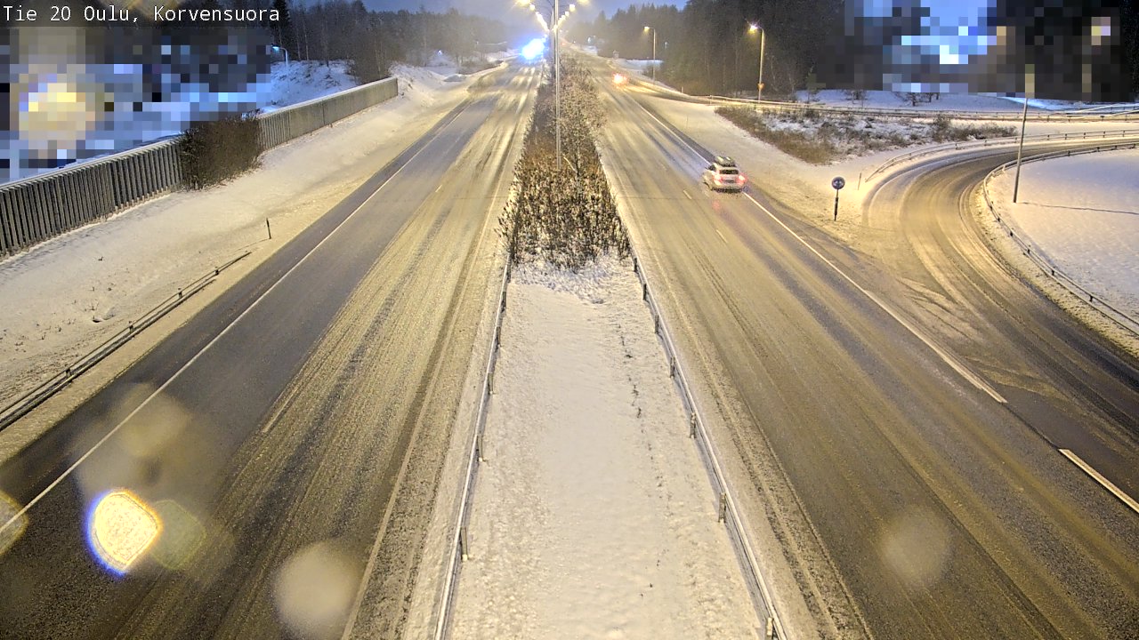 Weather Camera Image Väg 20 Uleåborg Korvensuora, Oulu, Pohjois-Pohjanmaa