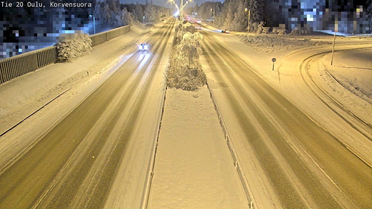 Weather Camera Image Väg 20 Uleåborg Korvensuora, Oulu, Pohjois-Pohjanmaa