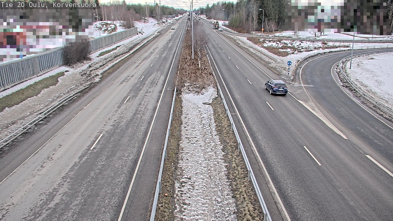 Weather Camera Image Road 20 Oulu Korvensuora, Oulu, Pohjois-Pohjanmaa